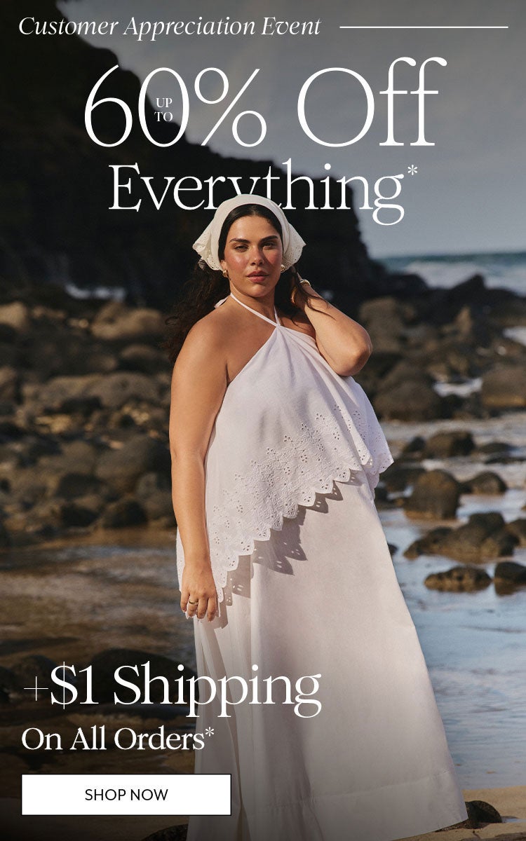 Up to 60% Off Everything + $1 Shipping